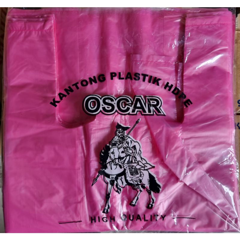 Kantong Plastik Kresek PINK Uk 30 x 55 / Plastik Hd Pink Merek Oscar