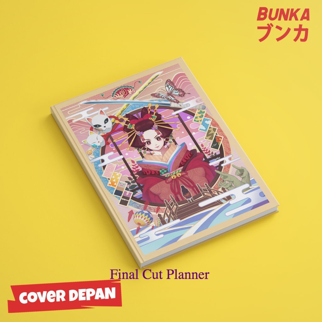 

Notebook Anime Kimetsu no Yaiba Geisha Tanjiro Hardcover A5 Buku Tulis Catatan Note Agenda Planner .