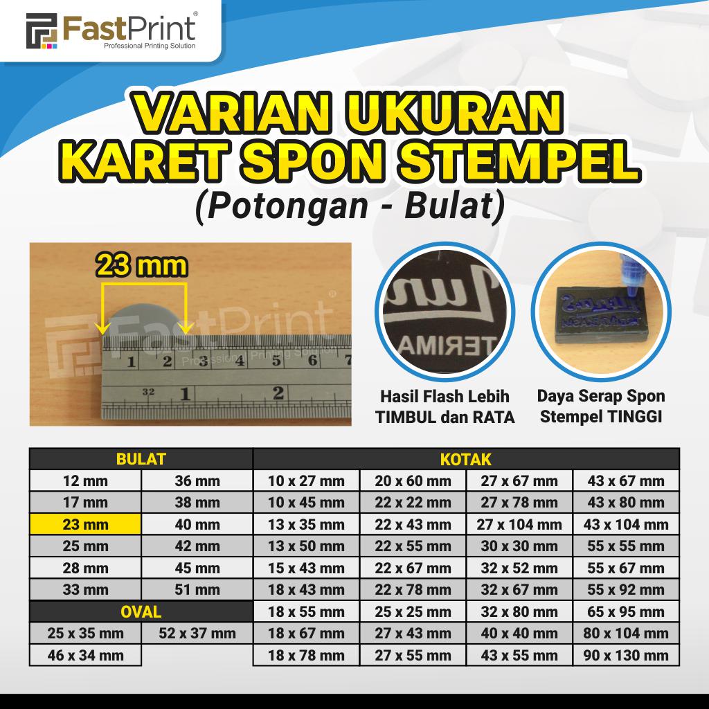 Karet Busa Spon Stempel Model Bulat 23 MM