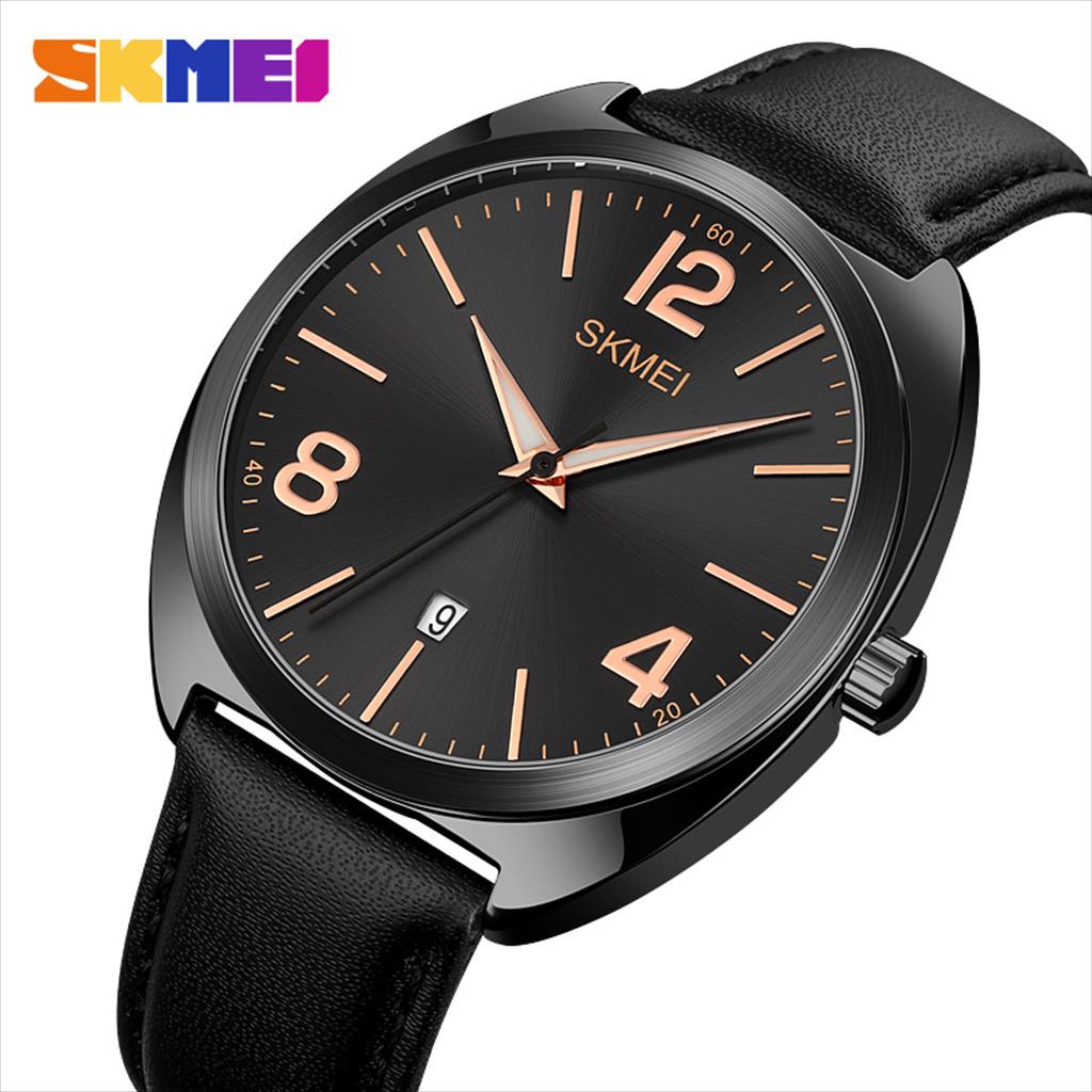 Jam Tangan Pria Analog Date SKMEI 1891 Leather Original SKMEI