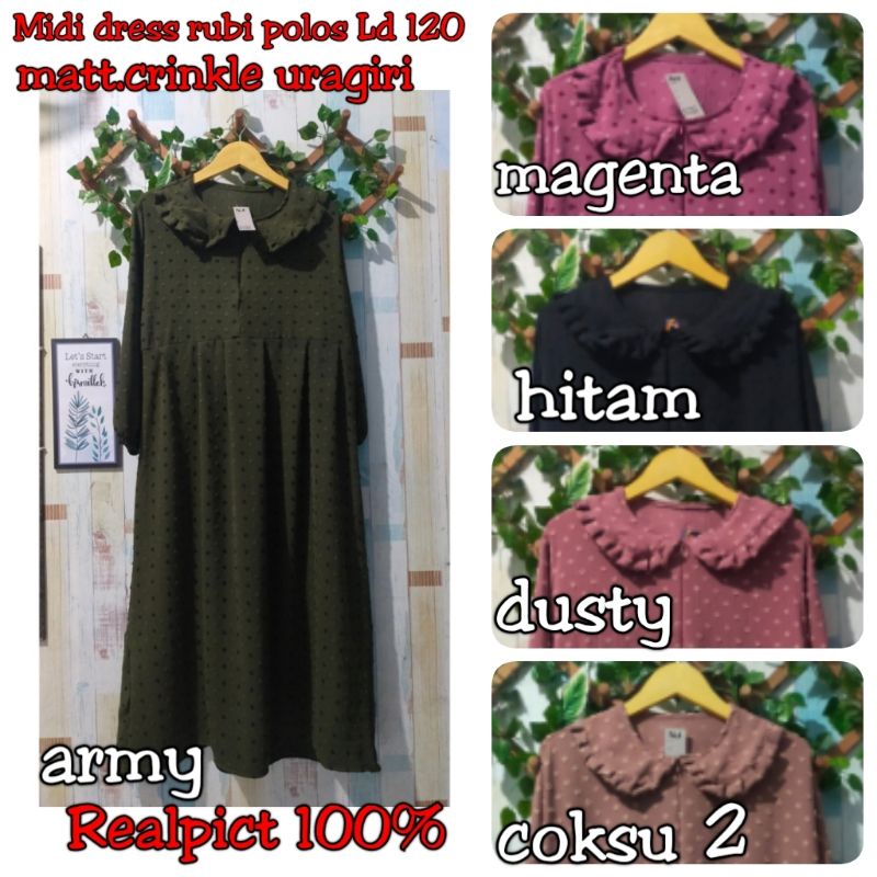 LD 120 MIDI DRESS CRINKLE URAGIRI JUMBO/MIDI DRESS RUBIAH JUMBO CRINKLE URAGIRI PREMIUM/GAMIS URAGIR