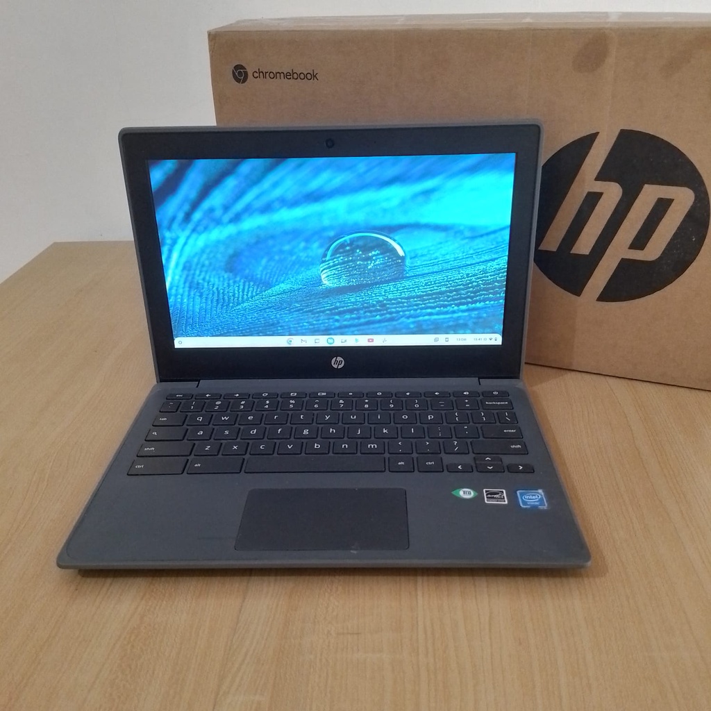Laptop HP Chromebook Celeron N4020 Ram 4GB SSD 32GB Emmc Second Bekas