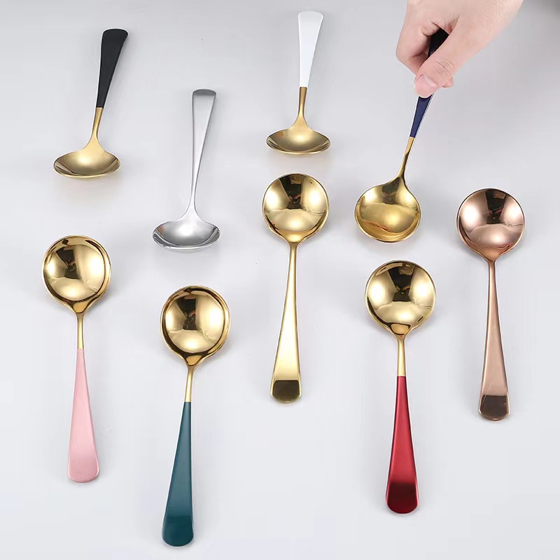 Sendok Stainless Korean Spoon Fork Stainless/Sendok Makan/Sumpit Gorengan