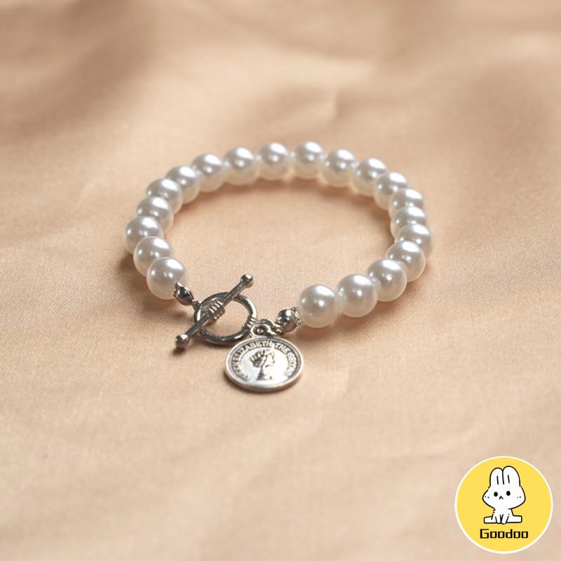 1pc Gelang Liontin Mutiara Fashion Imitasi Gelang Manik-manik Rumbai Perhiasan gelang Wanita Aksesoris -Doo