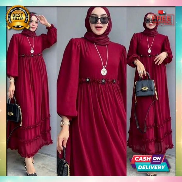 Dress Fashion Rmja Games Muslimah Bsju Kekinian Terbaru Dres Murah Meriah Buju Remaja Mslim Sarii Ga
