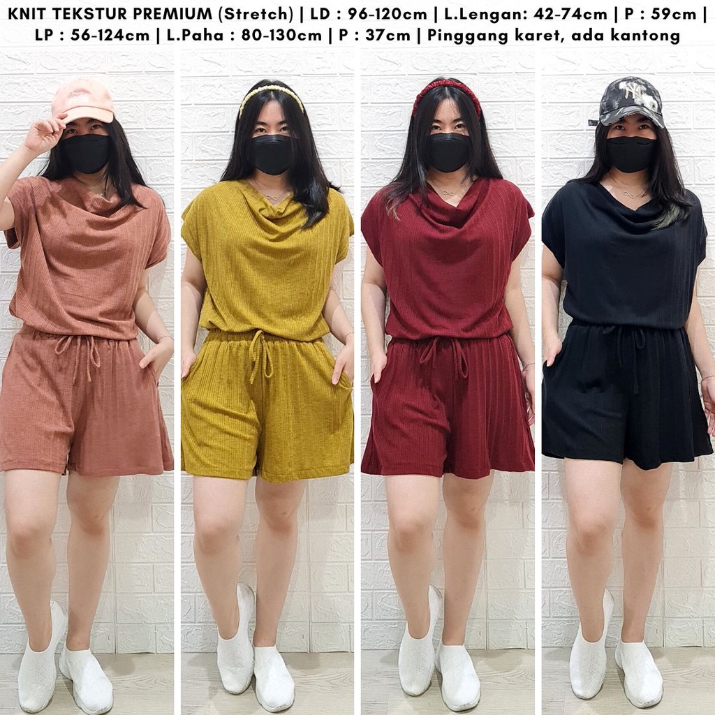 4440 reiya short knit one set natal