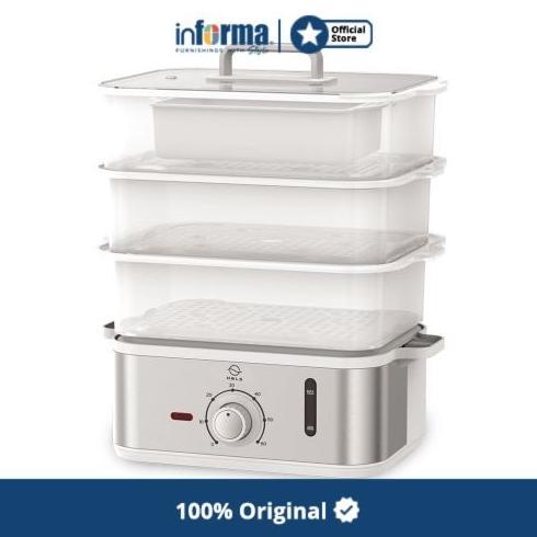 TERMURAH INFORMA STEAMER KELS LENOX STEAMER SET WHITE /PERALATAN MASAK SET/PANCI PRESTO/PANCI SET/WA