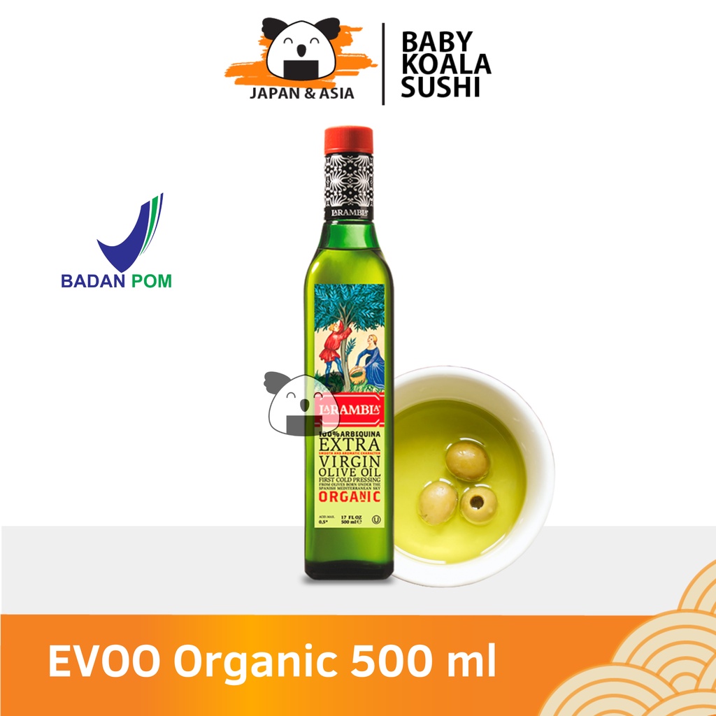 LA RAMBLA Extra Virgin Olive Oil Organic Minyak Zaitun 500 ml Halal │ EVOO Import Spanyol