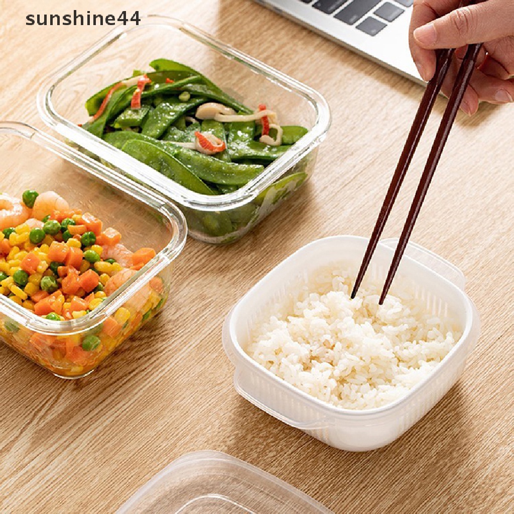 Sunshine Kotak Makan Siang Dengan Keranjang Pengering Untuk Beras / Buah / Sayur