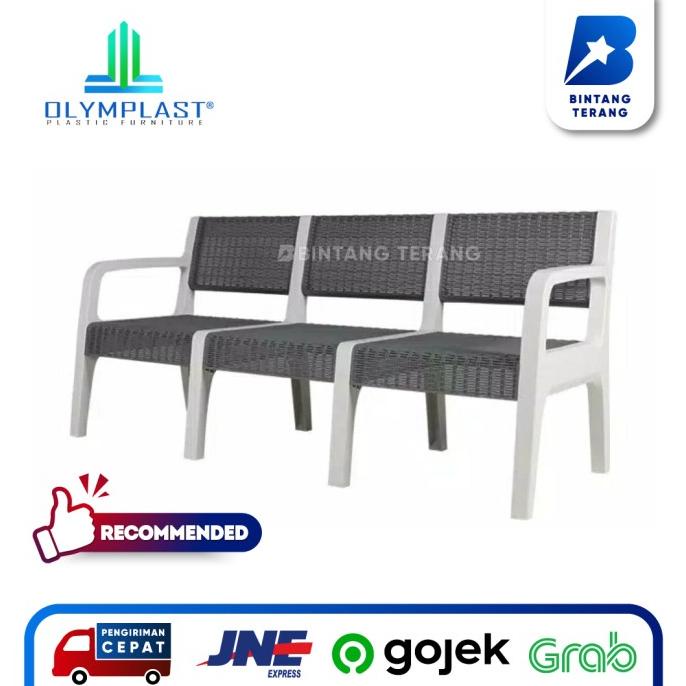 Olymplast Kursi Tamu/Sofa Plastik/Kursi Serbaguna/Sofa OSCR 3 Seater