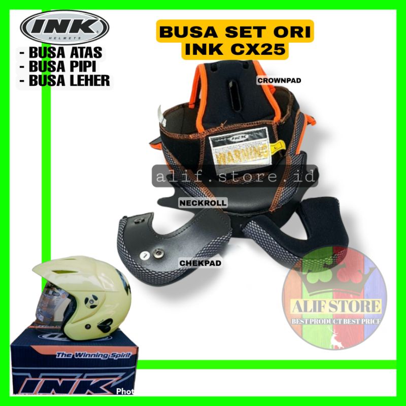 100% ASLI BUSA HELM INK CX25 SPON DALEMAN INK CX-25 PART ORI || COD