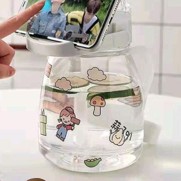 Botol Minum Anak 1300 ML Botol Gemoy Bening 1.3 Liter Botol Viral Motivasi 1,3 Liter FREE STICKER LU