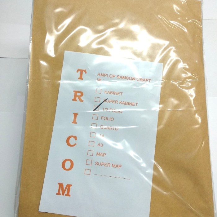 

Hadir Amplop Coklat Ukuran 1/2 Folio (19X25) Tricom Terbatas