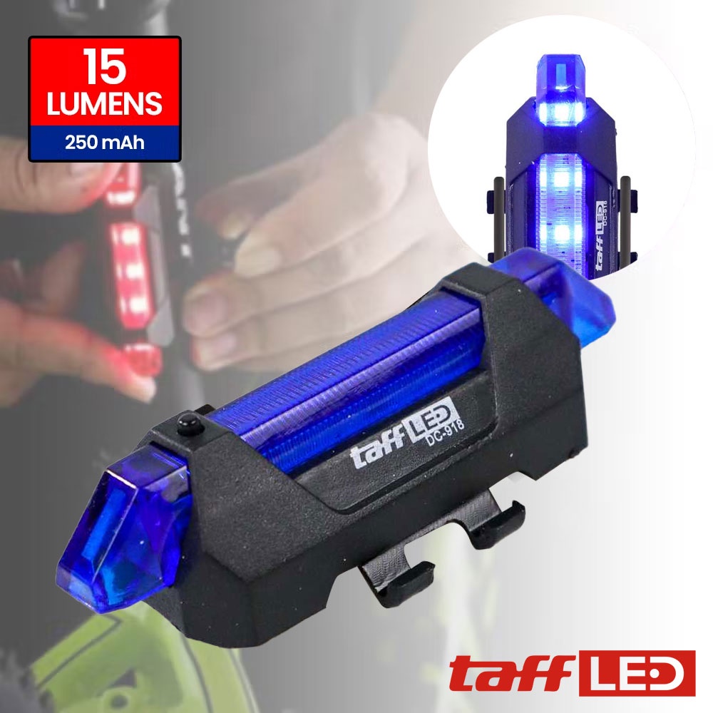 Lampu Sepeda 5 LED Taillight Rechargeable - DC-918 - OMRSBCBL Blue