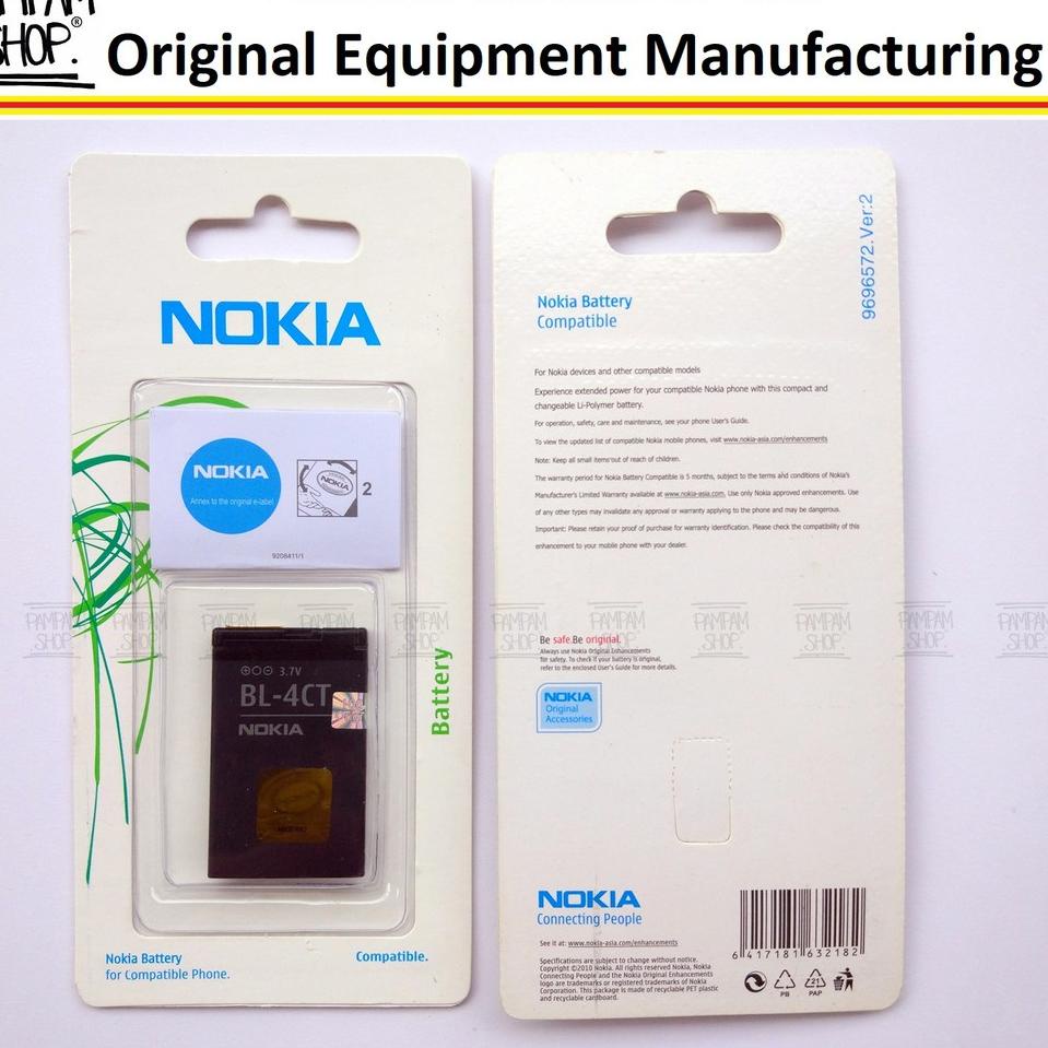 New Collection--Baterai Nokia BL4CT BL-4CT 2720 6600 Fold 5310 5630 Xpress Music Original OEM Batre 