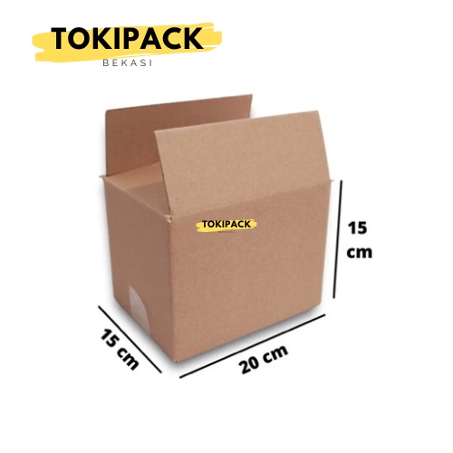 

Kardus Box Packing Olshop Polos 20 x 15 x 15cm - Tokipack MB06