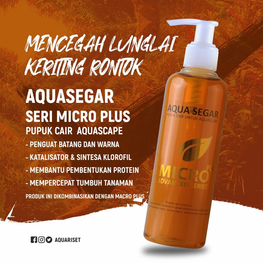 Aquariset Aqua Segar Micro Advanced Series 100ml / 250ml Pupuk Cair Aquascape Aquasegar