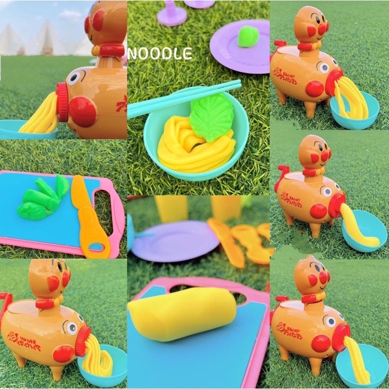 anpanman DIY 3D noodle maker color clay dough mainan lilin anak