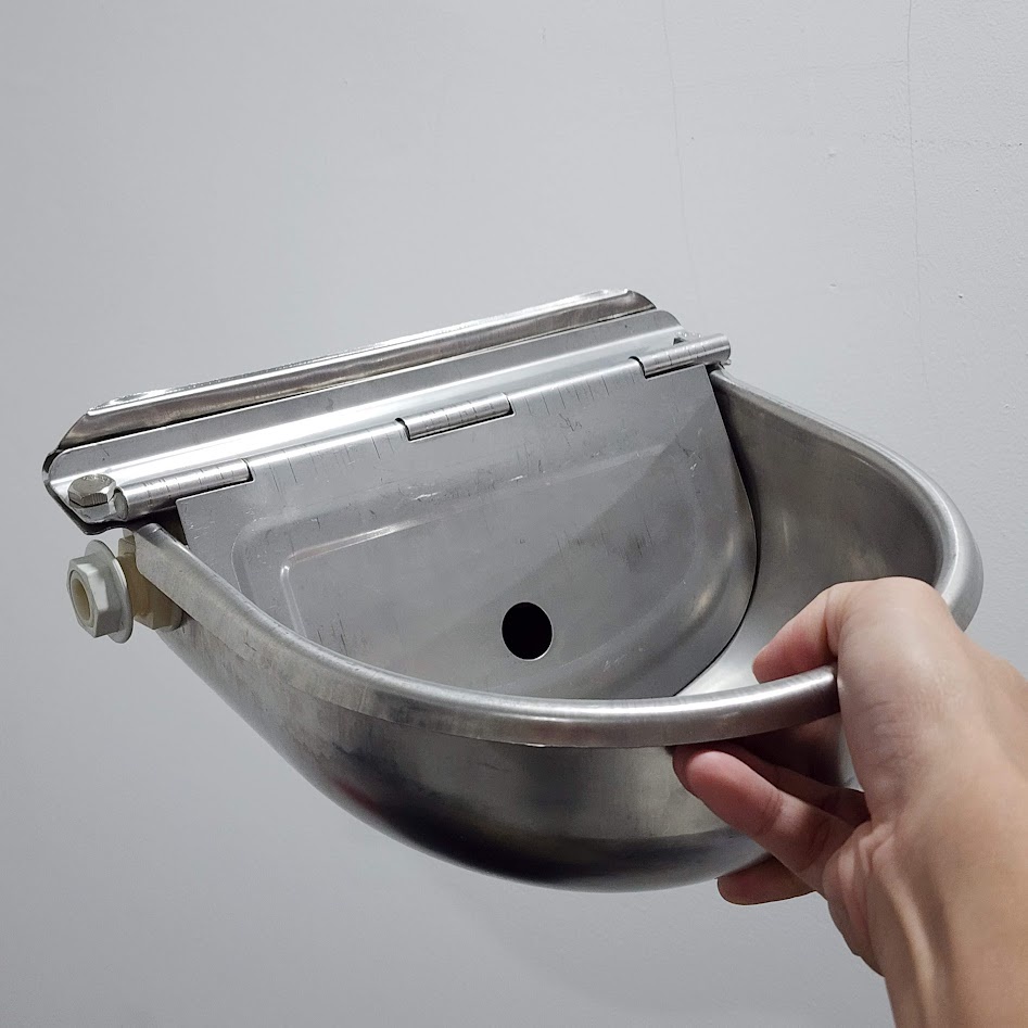 Tempat Minum Sapi 25 cm Anjing Kambing Domba Kuda Mangkok Wadah Minum Stainless Steel Drinking Bowl Termasuk Pelampung Otomatis Dog Cow Horse Goat Sheep