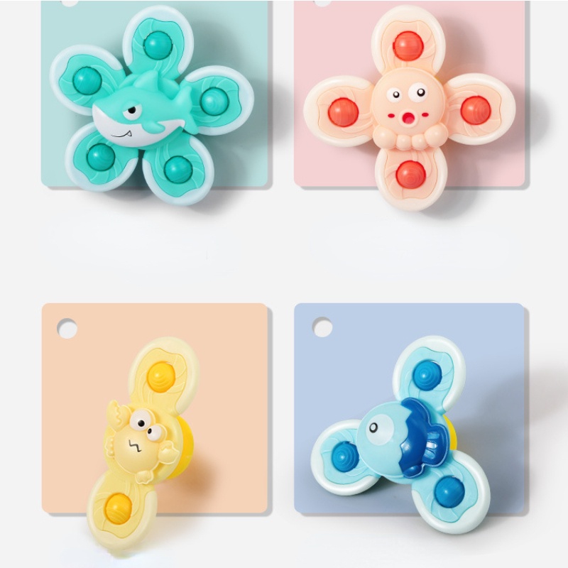 Baby Spinning Fun Chair Suction Cups Toys 0-1 Years Old Early Education Puzzle Can Gnaw Teeth Glue Rattle