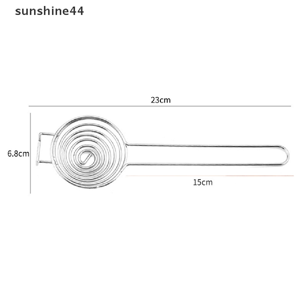 Sunshine 1PC Alat Pemisah Putih Dan Kuning Telur Portable Bentuk Spiral Bahan Stainless Steel