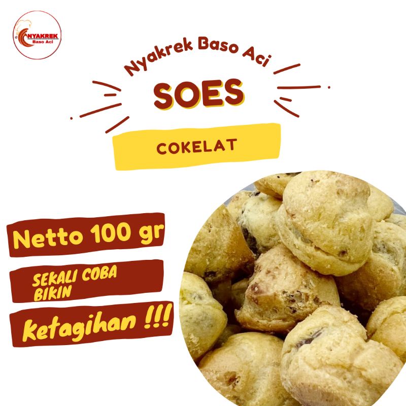 

Soes Coklat - Kue Sus Biscuit Kering Rasa Cokelat 100gr