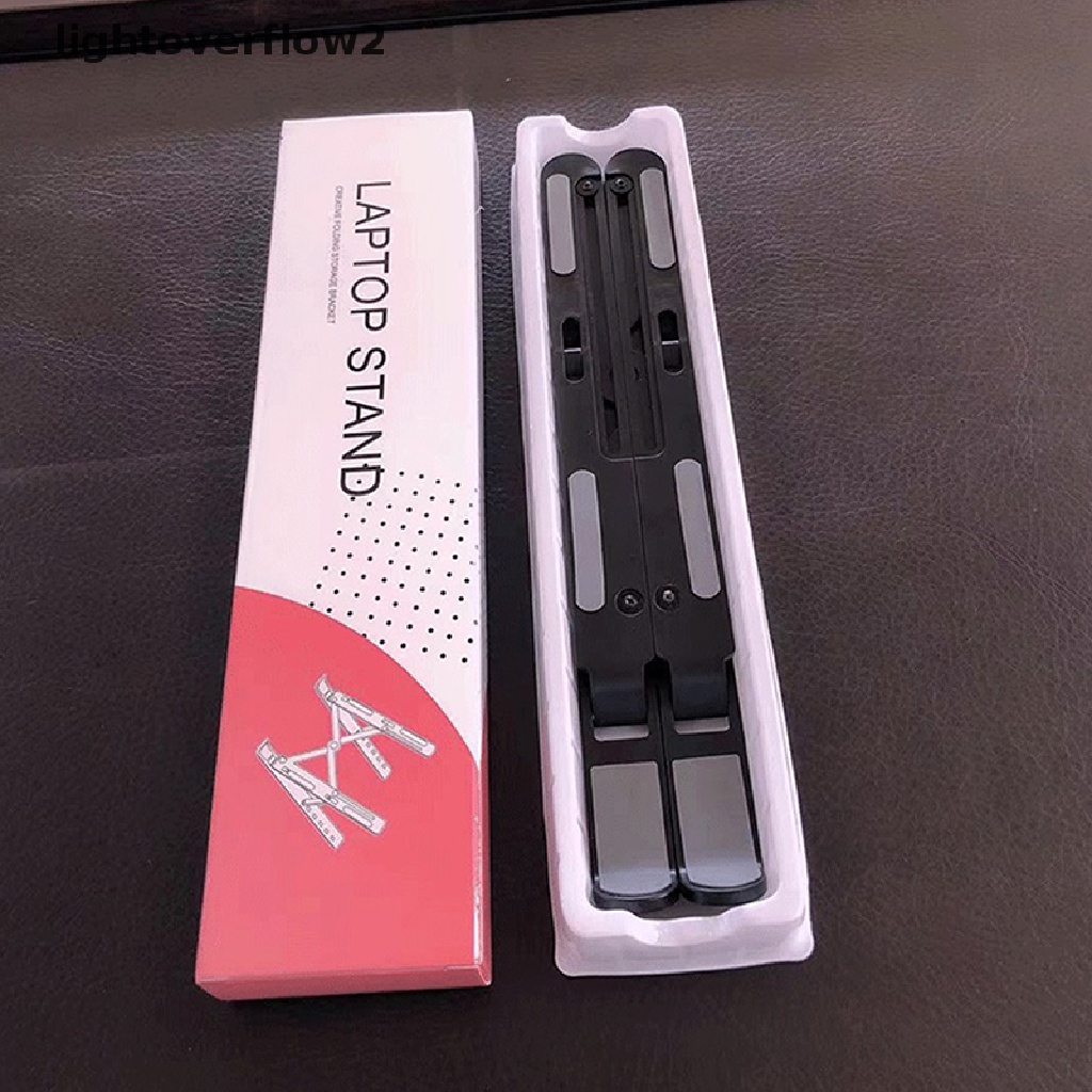 (lightoverflow2) Stand Laptop / Notebook / Tablet Bahan Aluminum Alloy Bisa Dilipat (ID)