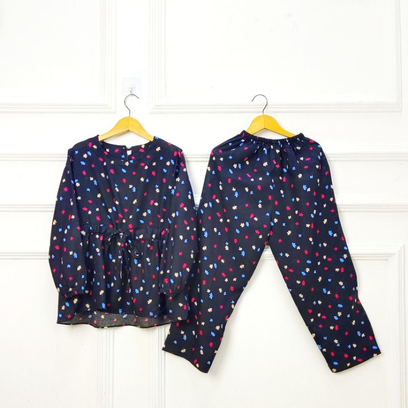 setelan pajamas motif setelan baju anak perempuan setelan rayon oneset anak setcel part ll