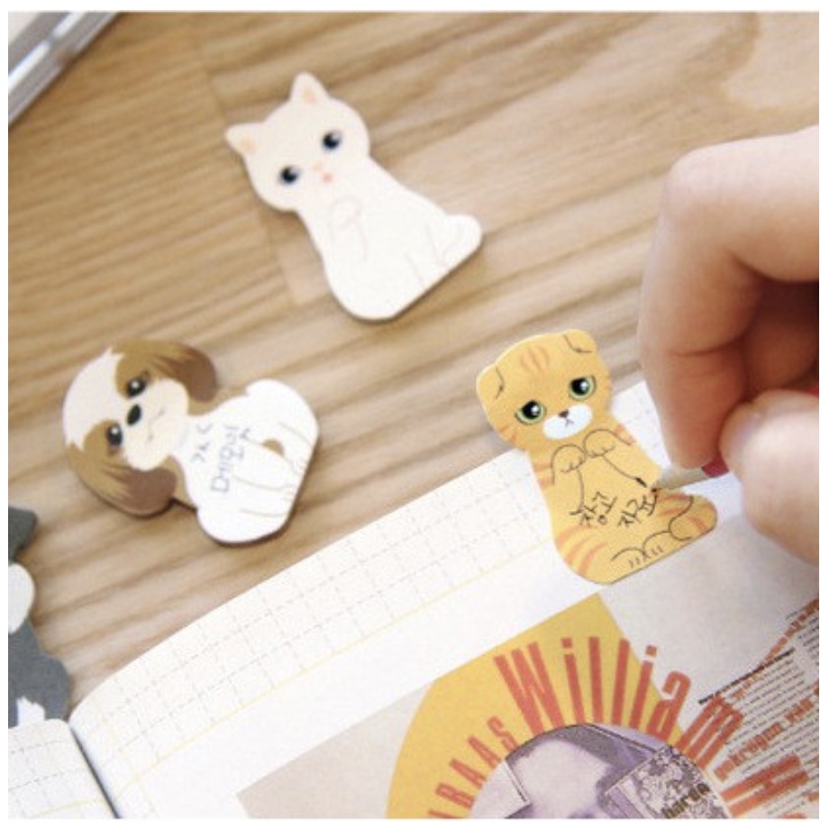 【GOGOMART】Sticky Notes Tempel / Memo Catatan Pembatas - Kartun Kucing Cute