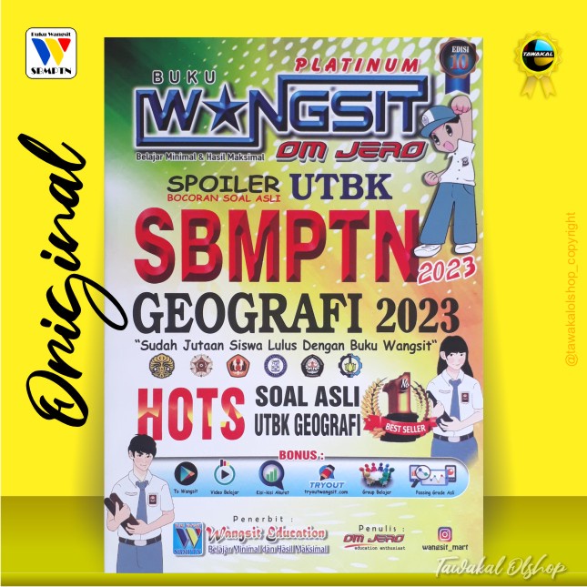 Buku Wangsit UTBK SBMPTN 2023 / Buku Wangsit SNBT 2023 / Buku Wangsit OM JERO / Buku Wangsit GEOGRAF