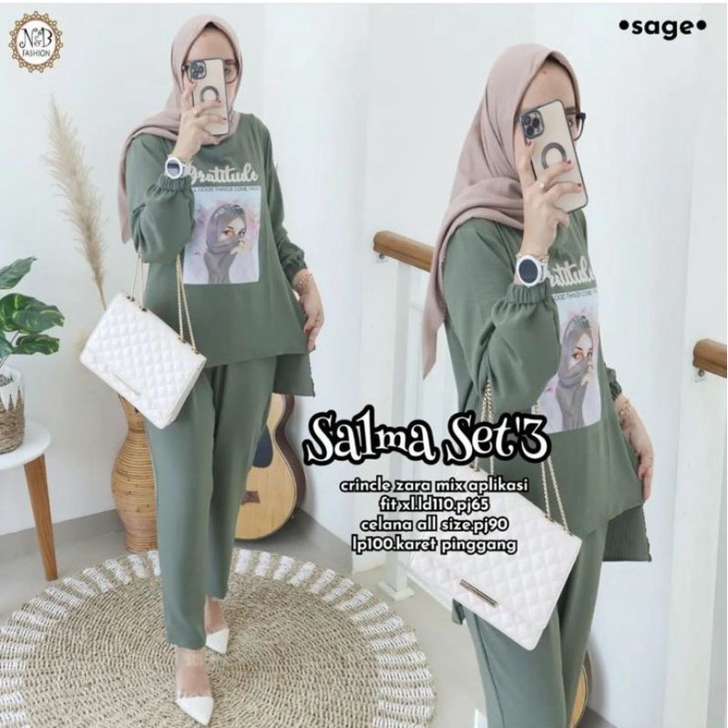 SETELAN WANITA CRINKLE PREMIUM