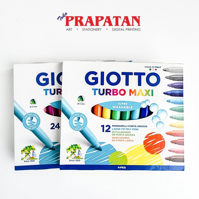 

Spidol Giotto Turbo Maxi Large Tip Felt Pens - 12c DiSi