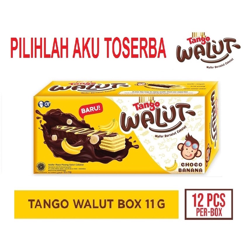 Wafer Tango WALUT Choco Banana - ( HARGA 1 KARTON ISI 10 BOX )