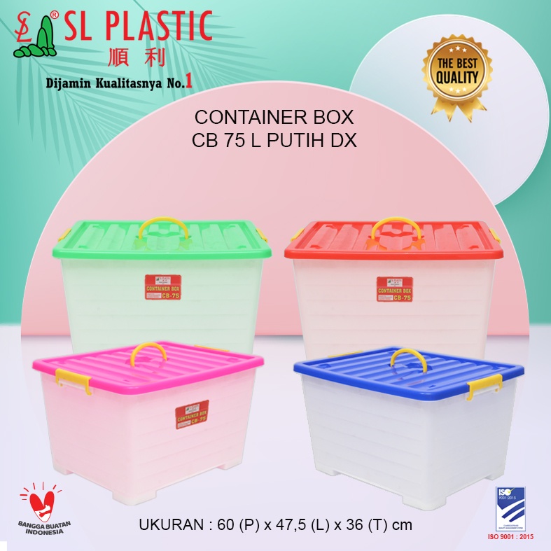 Box Storage / Container Kontainer Box CB- 75 Liter PUTIH SL Plastic