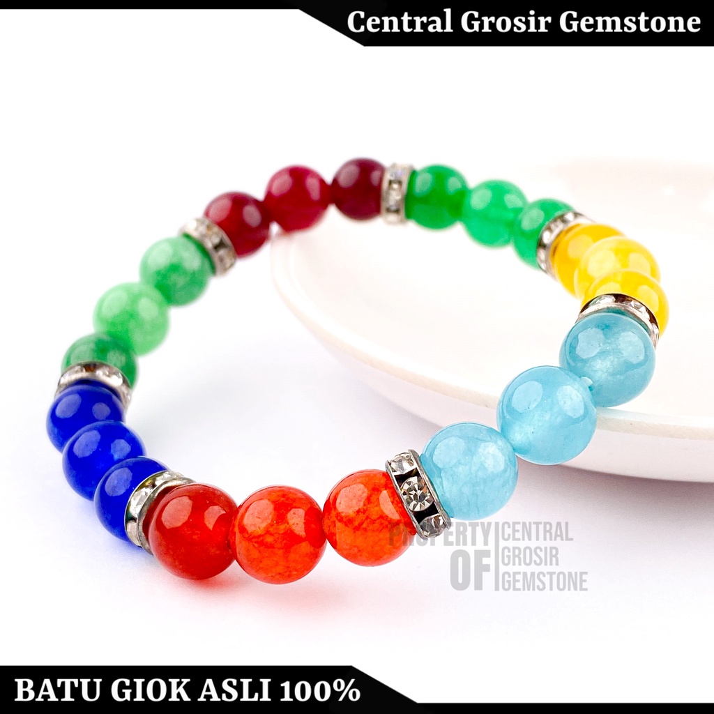 Gelang Batu Natural 7 Cakra Stone