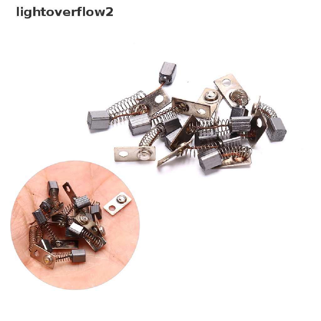(lightoverflow2) 10pcs / Set Brush Karbon Untuk Mesin Gerinda / Ukir Elektrik (ID)