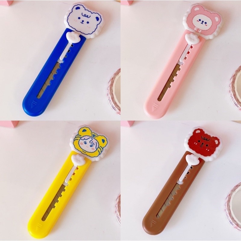 cute cutter mini korean style cutter cartoon knive pisau imut