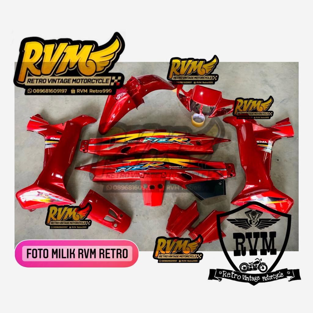 cover bodi fullset full body halus motor Yamaha fiz r warna merah maroon body halus Fiz R Fizr maroo