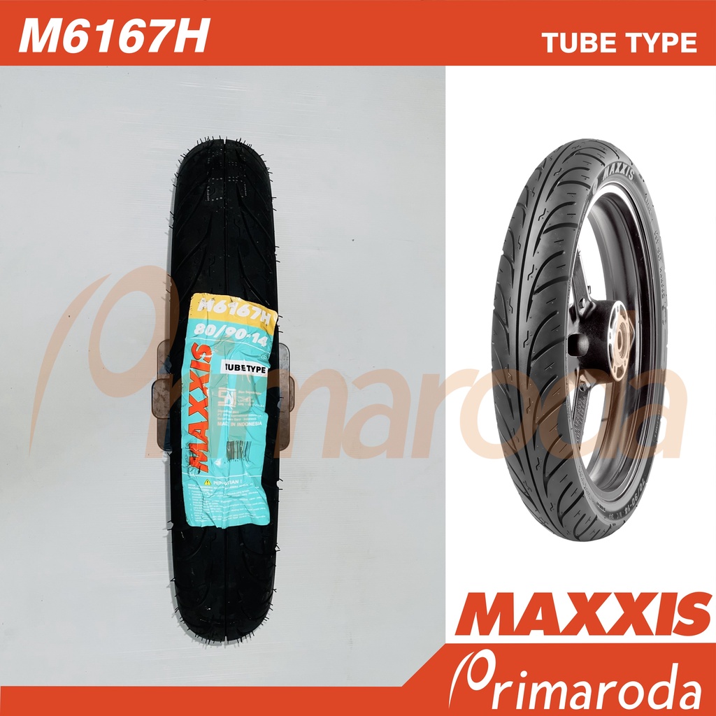BAN MOTOR MAXXIS M6167H 80/90 RING 14 80/90-14 TUBE TYPE