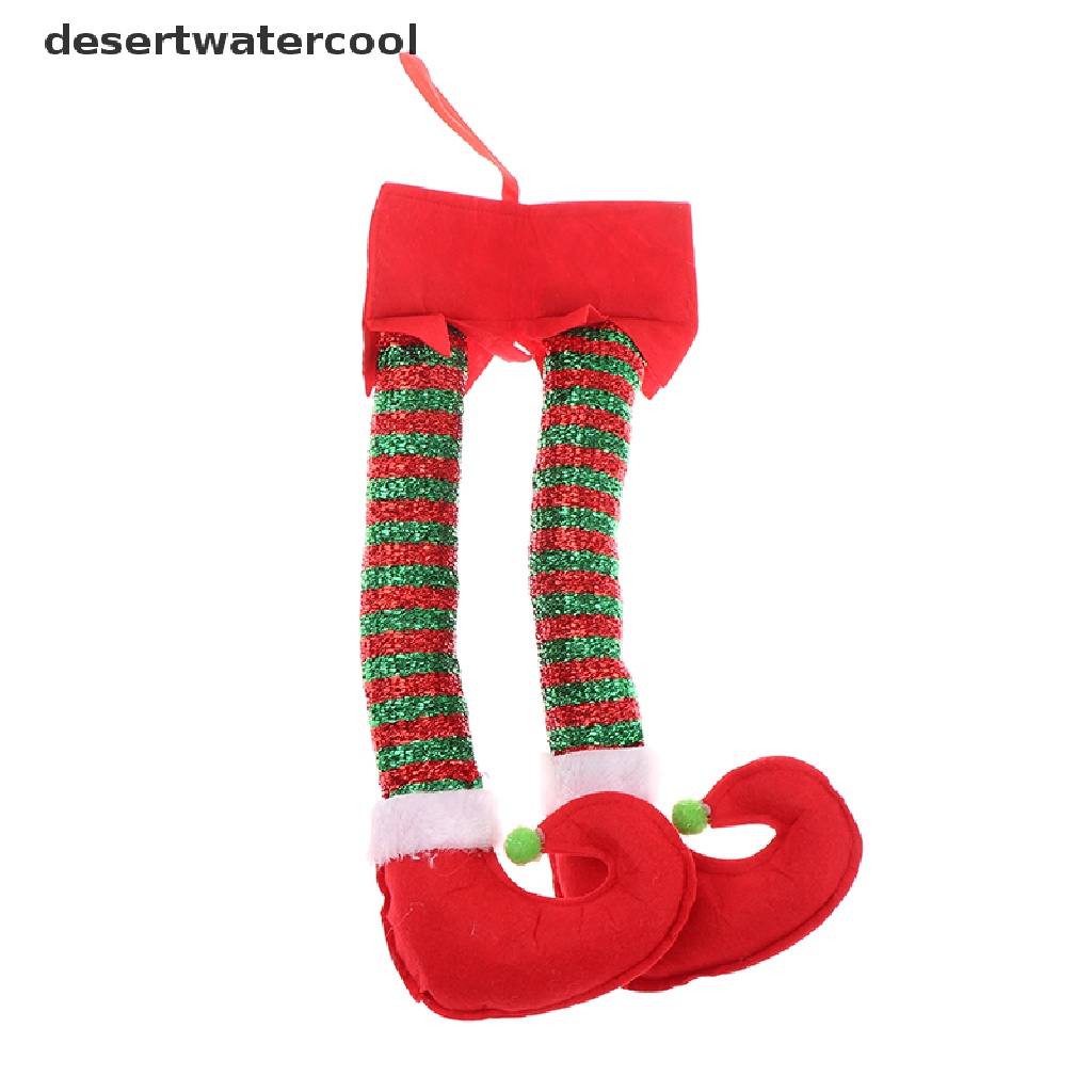 Deid Ornamen Kaki Elf Santa Claus Natal Untuk Dekorasi Mobil
