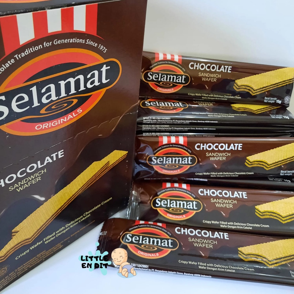 

Littleendit SNCK10 Snack Wafer Selamat Chocolate Sandwich 15gr