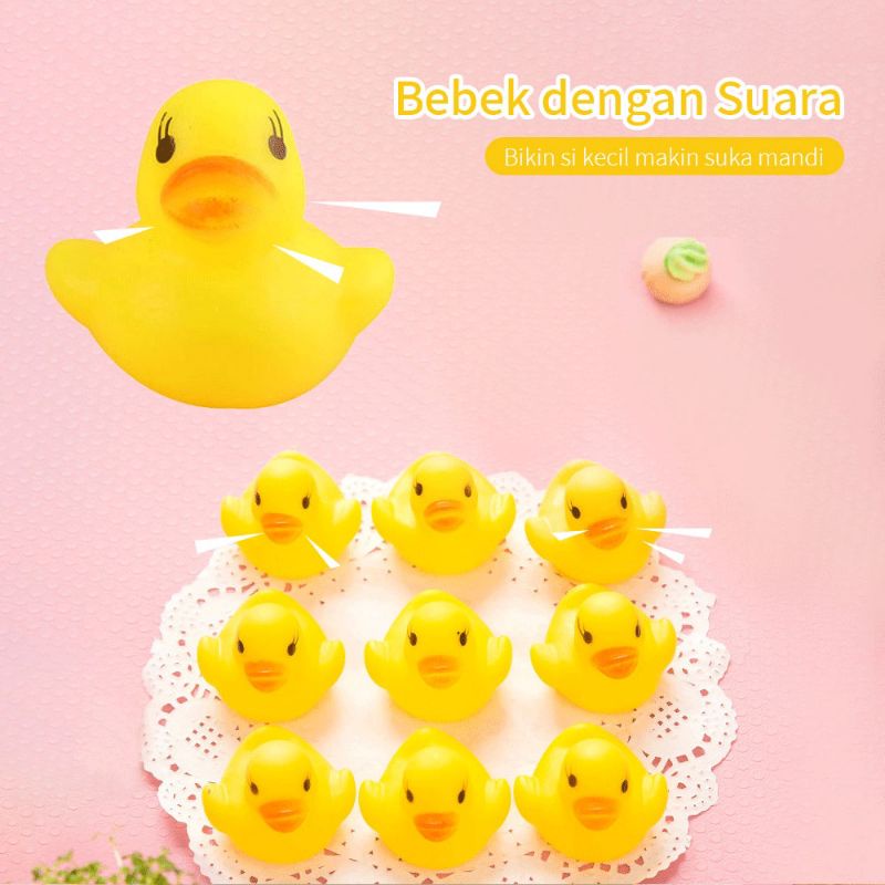 [rumahbayipdg] Mainan mandi anak bebek nyit nyit 1 pcs &amp; pack 6 pcs