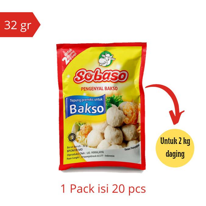 

[COD] Sobaso Tepung Pengenyal Bakso 32gr (1 Pack) [COD]