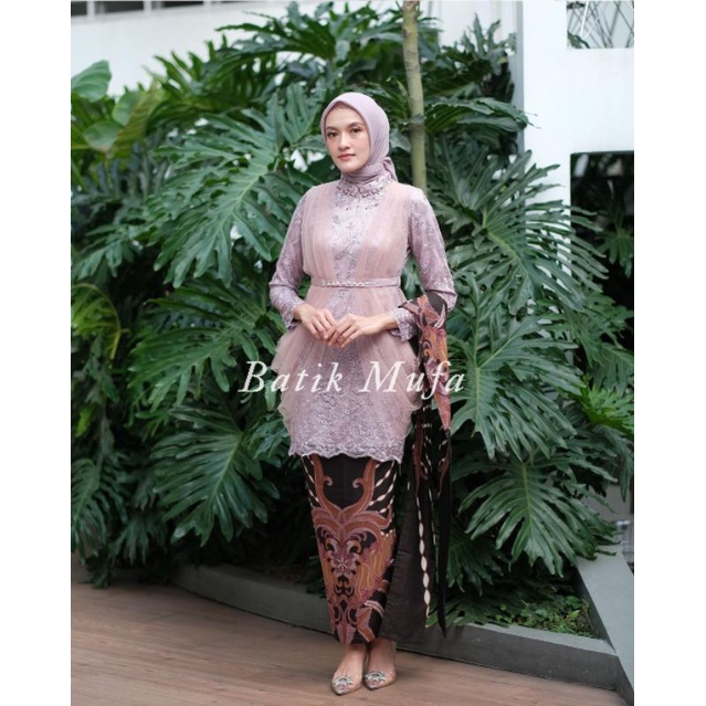 SET KEBAYA COUPLE MADINA SAGE / GREY / BROWN / ROSE | KEBAYA TERBARU KEBAYA MODERN