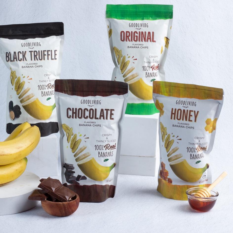 

yvz Keripik Pisang Good Living Banana Chips Chocolate 55 gr ︿ 80
