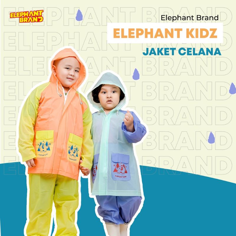 Jas Hujan Jaket Celana Kidz Elephant Brand
