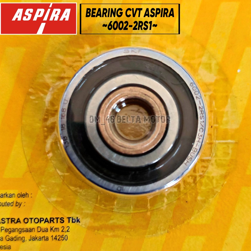 Bearing Klaher Bak Cvt 6002 2RS Aspira Plus Bosh Kuningan Beat Karbu / Beat Fi / Beat Esp / Vario 125 / Vario 150 / Scoopy / Spacy / Pcx 150