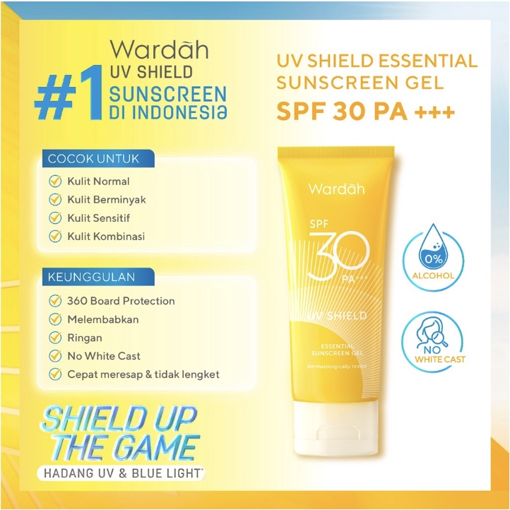 Wardah Sunscreen UV Shield Essential Gel SPF 30 PA +++ 40 ml