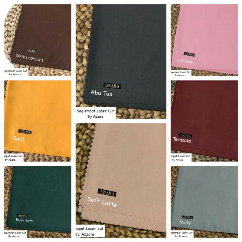 Hijab segi empat Oskara Masahi Lasercut Azahra Voal Miracle Plain Azahra