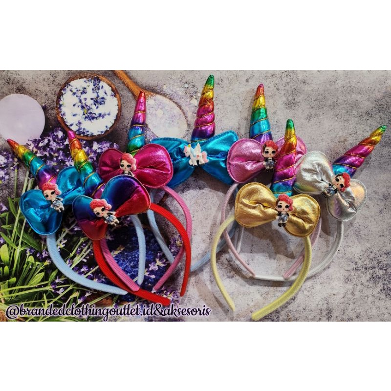 BANDO UNICORN ELASTIS / BANDO UNICORN ANAK / BANDANA UNICORN ANAK / BANDO PITA UNICORN | BUN-7856
